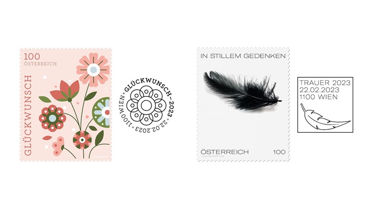 Special stamp congratulations and mourning 2023